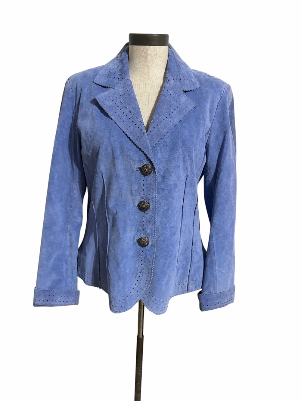 Coldwater Creek Periwinkle
Blue 100% Suede Blazer Jacket
SZ 12 Western Festival